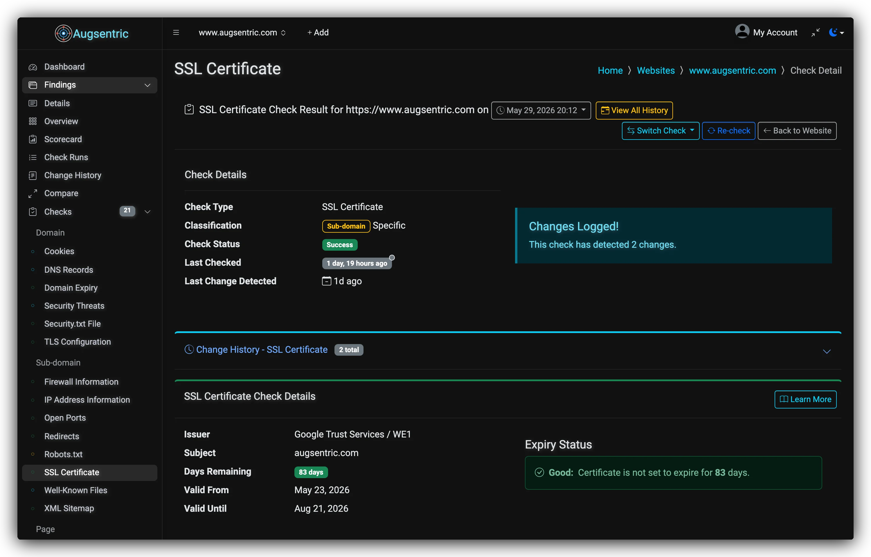 SSL Certificate Check