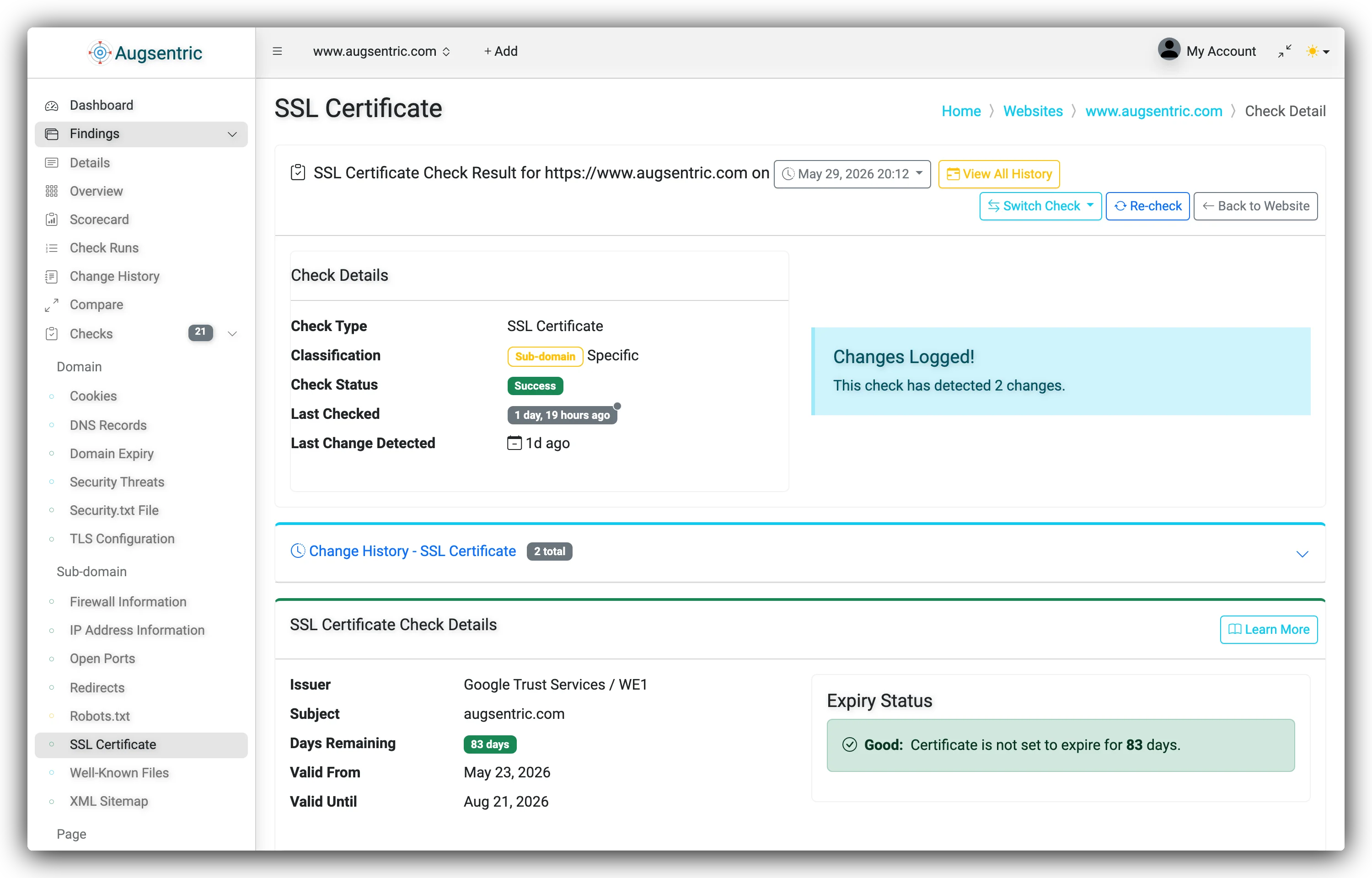 SSL Certificate Check