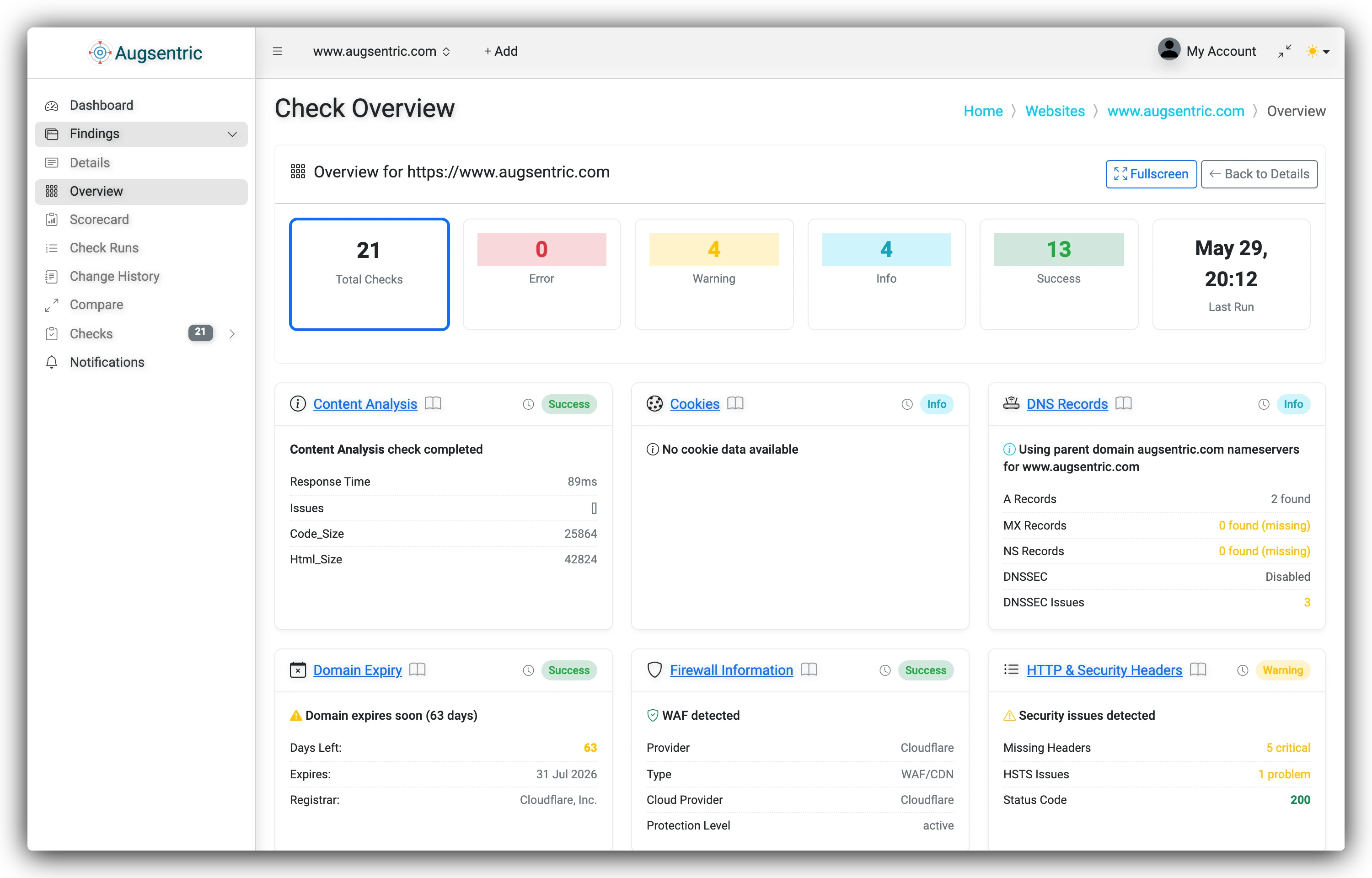 Check Overview