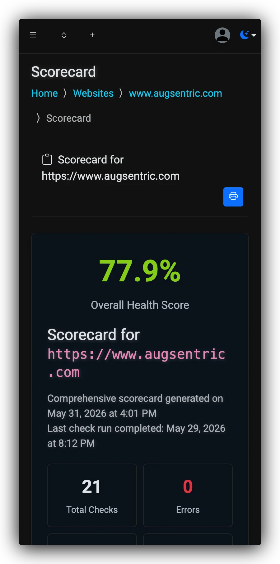 Website Scorecard