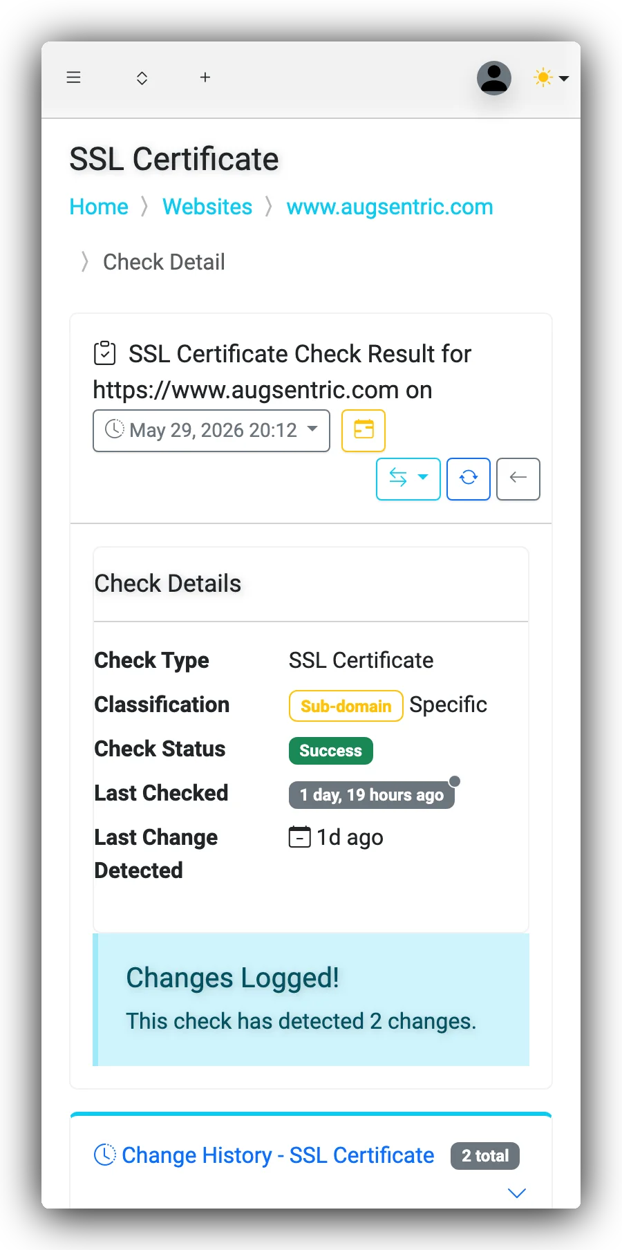 SSL Certificate Check
