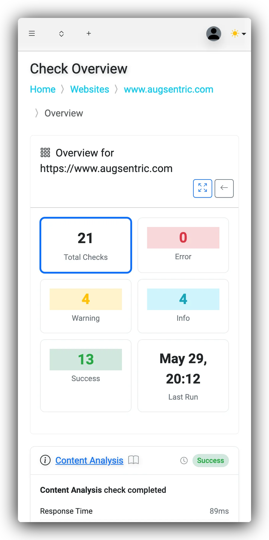 Check Overview